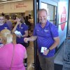 David and Karin McKinney greet customers as they enter the story Thursday morning.